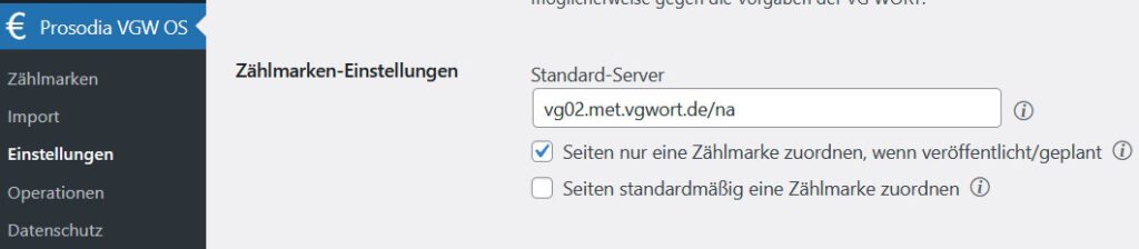 VG WORT in WordPress Zählmarke neuen Beiträgen automatisch zuordnen